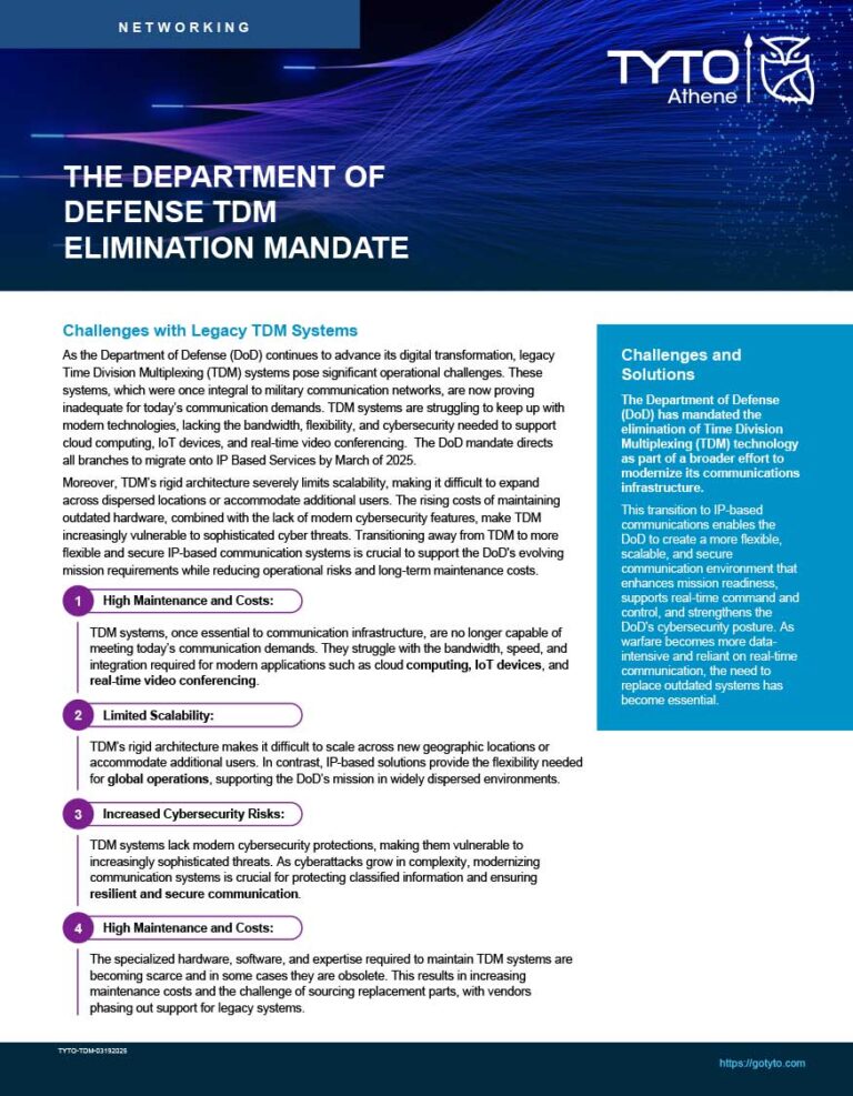 TDM Elimination Mandate Whitepaper cover