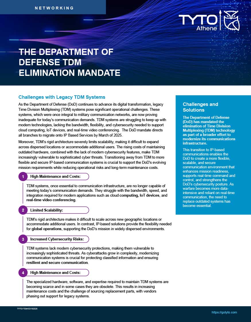 TDM Elimination Mandate Whitepaper cover